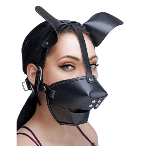 Pup Puppy Play Hood and Breathable Ball Gag - Hoods-Muzzles