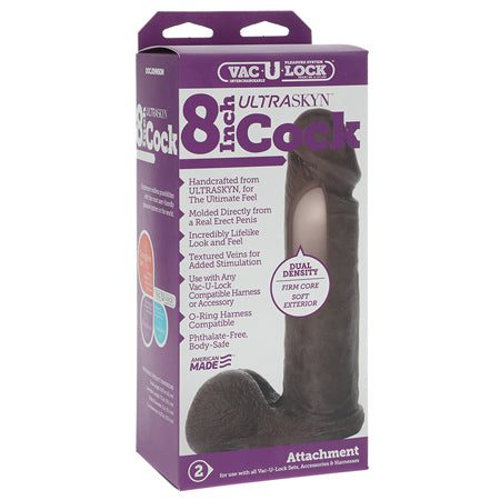 Vac-U-Lock - 8-Inch ULTRASKYN Cock Black - Dildo Play