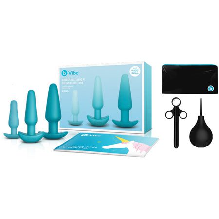 b-Vibe 7-Piece Anal Training & Education Set Teal - Vibrator Play