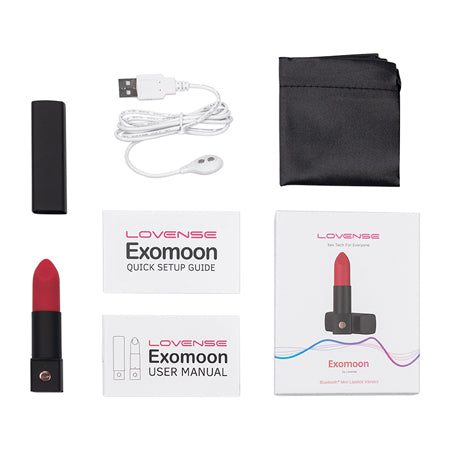 Lovense Exomoon Bluetooth Mini Lipstick Vibrator - Vibrator Play