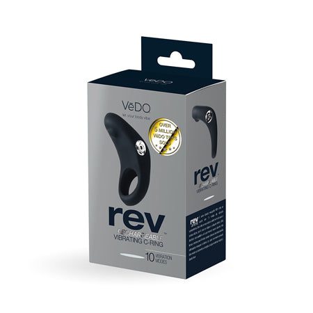 VeDO Rev Rechargeable Vibrating C-Ring Black - Couples