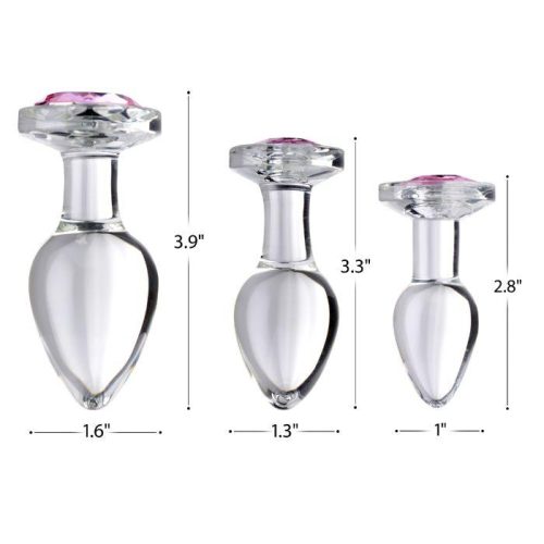 PinkGemGlassAnalPlugSet3 904975