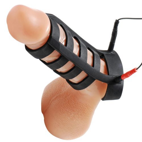 Power Cage Silicone E-Stim Cock and Ball Sheath - Electricity Play