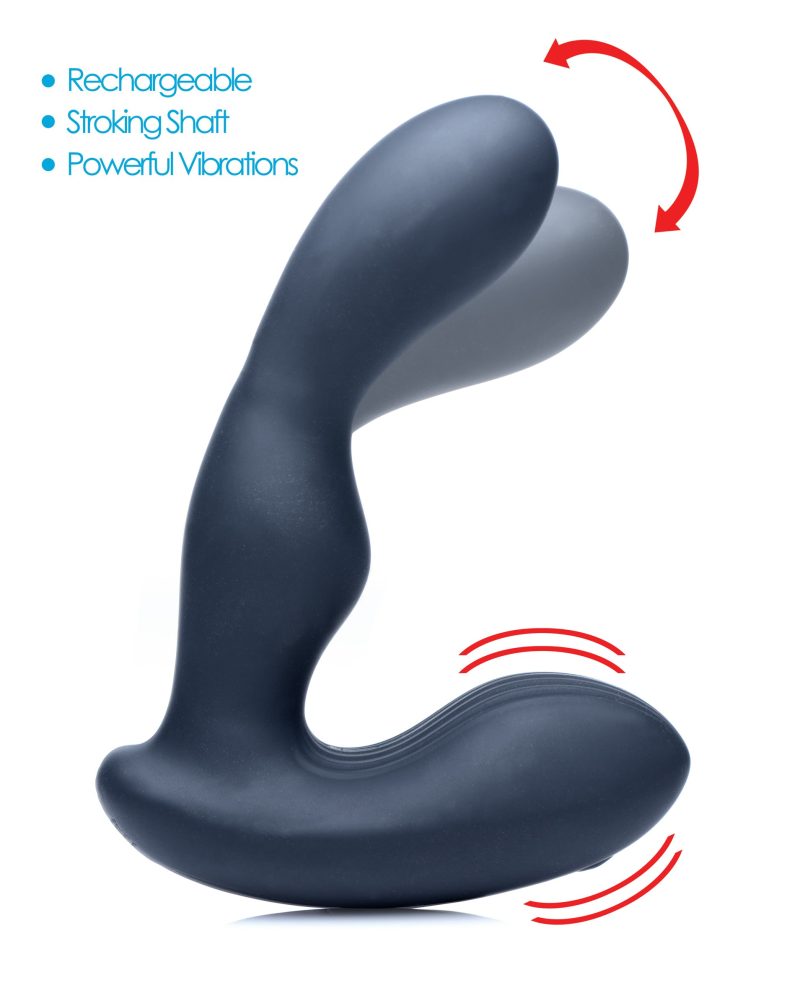 7X P-Stroke Silicone Prostate Stimulator with Stroking Shaft - Prostate-Stimulator