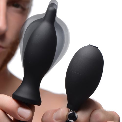 Dark Inflator Silicone Inflatable Anal Plug - Butt-Plugs