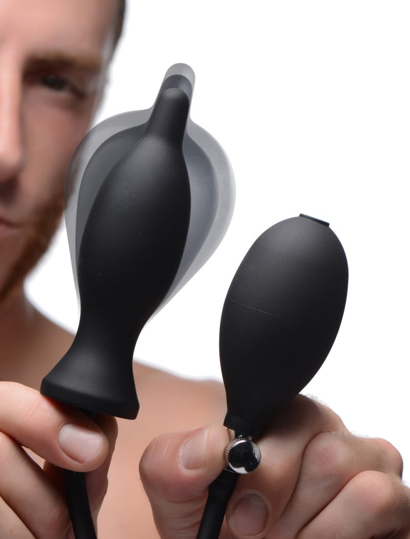 Dark Inflator Silicone Inflatable Anal Plug - Butt-Plugs