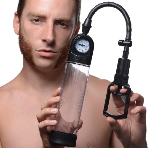 Trigger Penis Pump with Built-in Pressure Gauge - Penis-Pumps