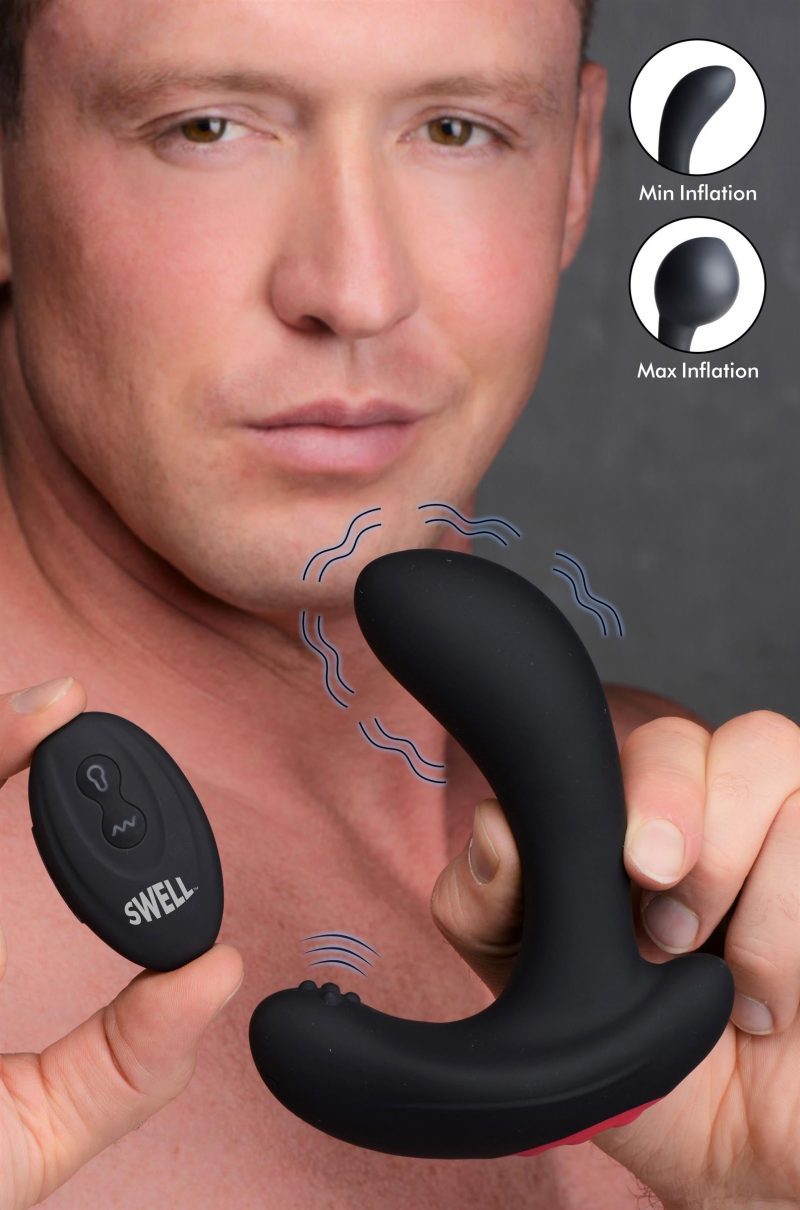 10X Inflatable and Vibrating Silicone Prostate Plug - Prostate-Stimulator