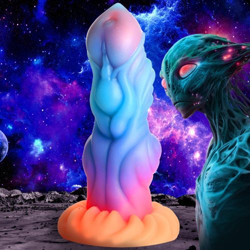 Alien Invader Glow-In-The-Dark Silicone Dildo - Dildo Play