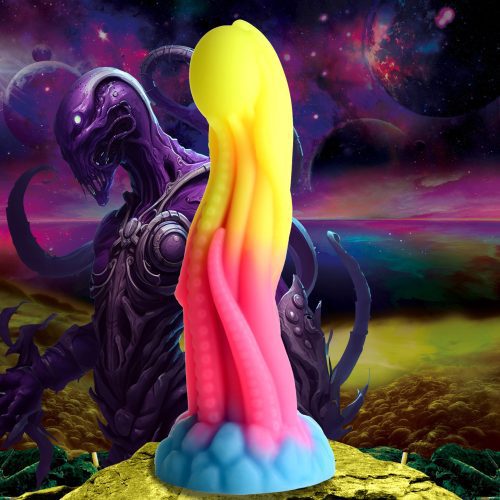 Tenta-Glow Glow-In-The-Dark Silicone Dildo - Dildo Play