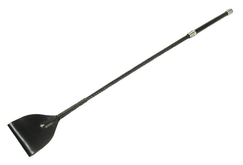 Mare Black Leather Riding Crop - Impact Play