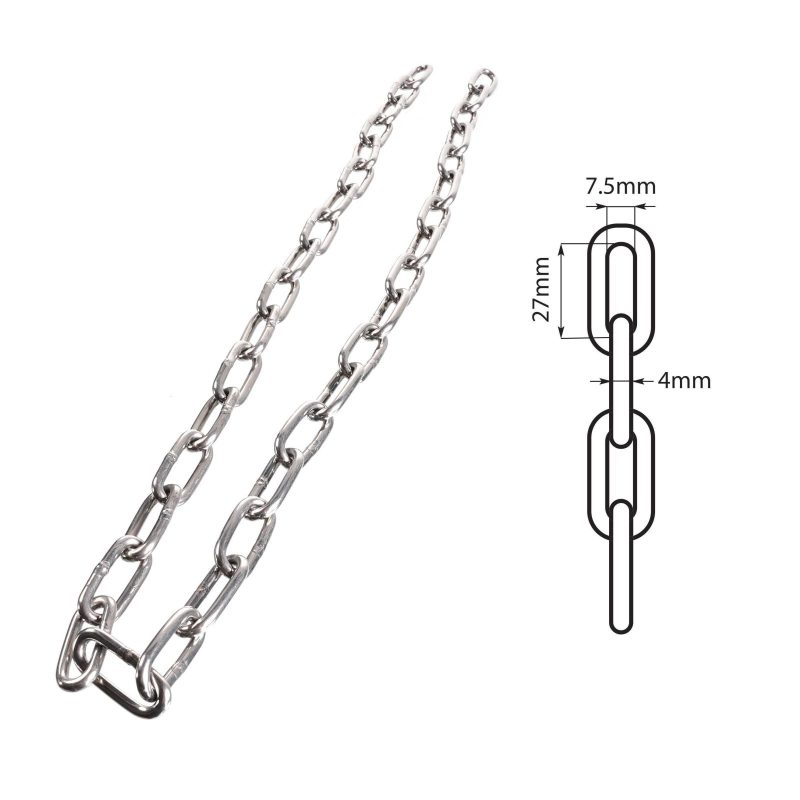 core by kink long link stainless steel light chain 312465