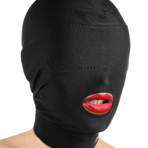 Disguise Open Mouth Hood with Padded Blindfold - Hoods