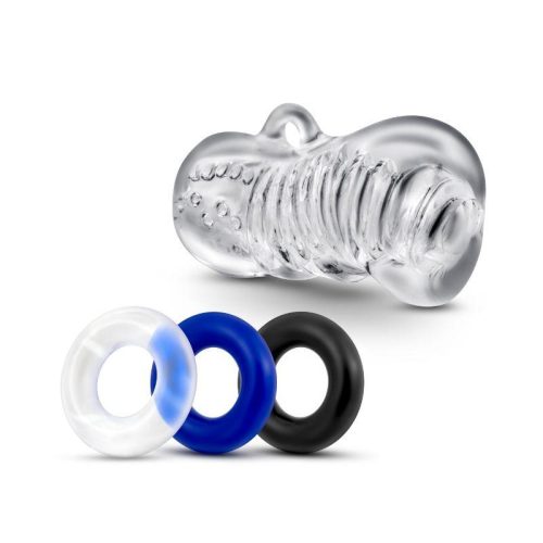 jerk off quickie kit stroker kit with cock rings 794484