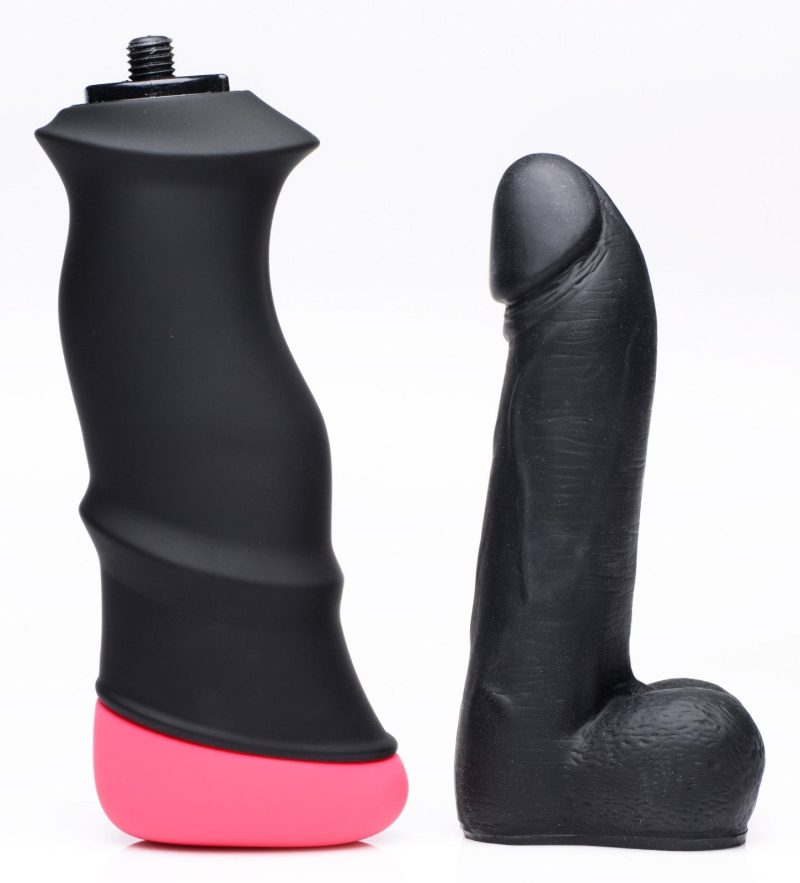 mega pounder handheld thrusting silicone dildo 742918