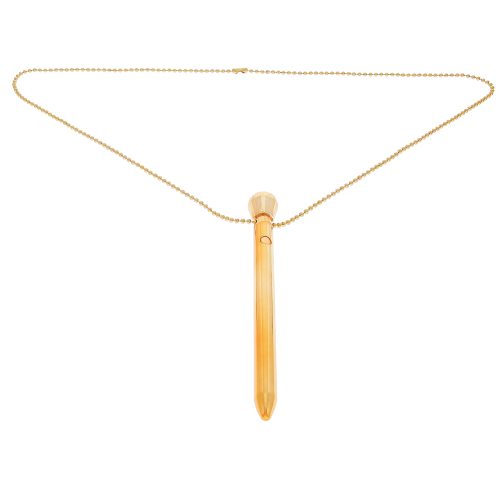 Blushing Gold Necklace Vibe by Kink - Vibrators