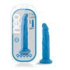 Blush Neo 7.5 in. Dual Density Dildo with Suction Cup Neon Blue - Dildo Play