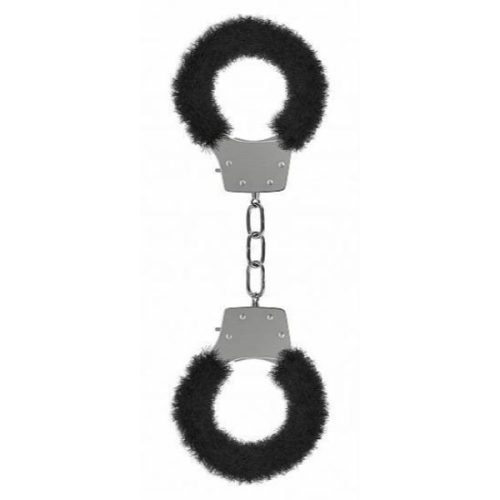 ouch pleasure furry handcuffs black 304760