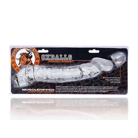 Oxballs Muscle Ripped Cock Sheath - Clear - Kink Store