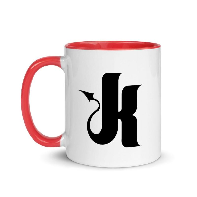 red accented mug with black kink logo 586091