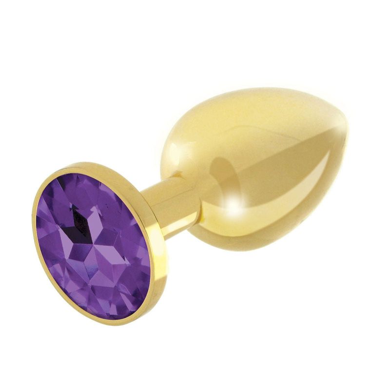 rianne s booty plug set 2 gold stainless steel gem butt plugs 322136