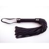 Rouge Flogger, H-Style Leather Black - Bondage Play